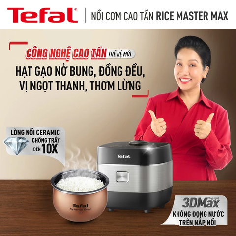  A19_DEAL 6: NỒI CƠM CAO TẦN TEFAL RICE MASTER MAX RK819868 -1.8L 