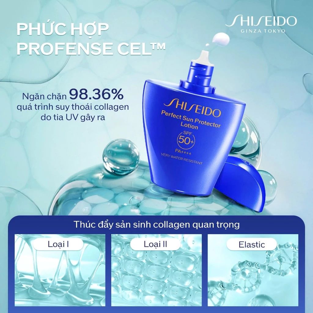  COMBO 2 SỮA CHỐNG NẮNG DƯỠNG DA SHISEIDO GSC PERFECT SUN PROTECTOR LOTION SPF50+ 50ML - DEAL 1 