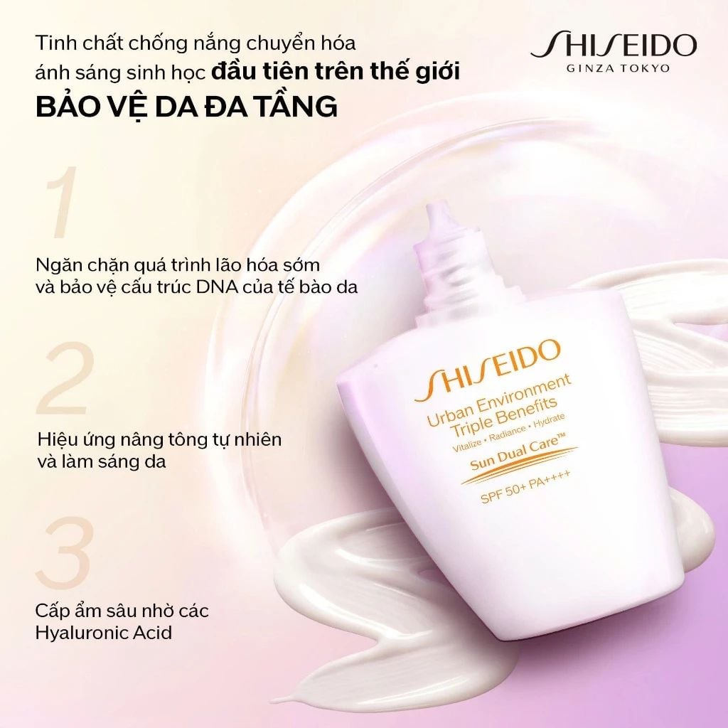  SỮA CHỐNG NẮNG DƯỠNG DA SHISEIDO GSC URBAN ENVIRONMENT TRIPLE BEAUTY SUNCARE EMULSION SPF50+ PA++++ 30ML - DEAL 04 - A1160 