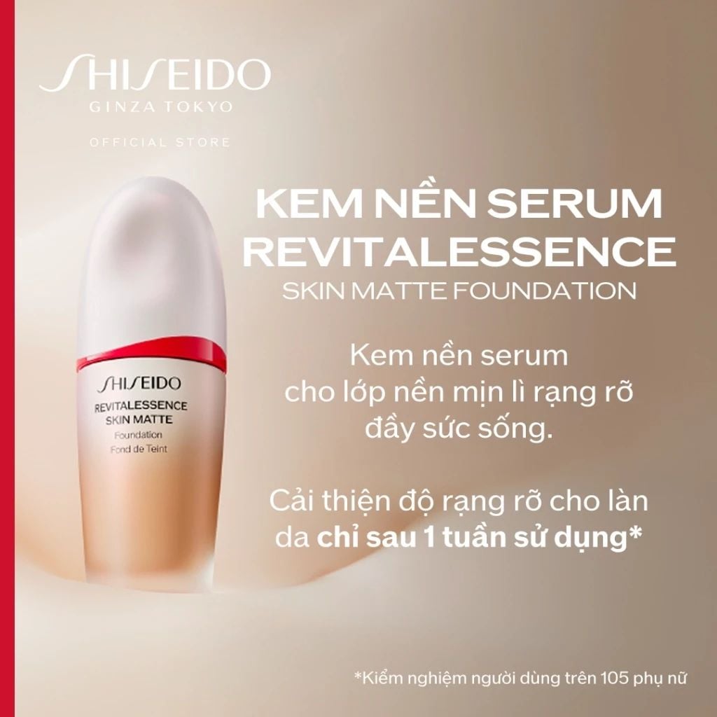  [MỚI] KEM NỀN SHISEIDO REVITALESSENCE SKIN MATTE FOUNDATION 30ML - DEAL 14 - B34 