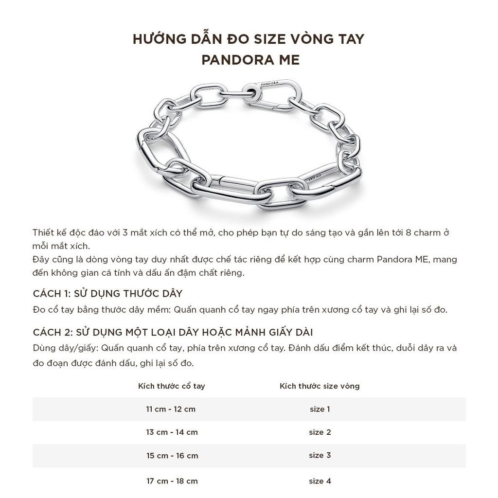  A213_DEAL 134: PANDORA COMBO CHỊ CHỊ EM EM [ 1 VÒNG & 3 CHARM ] 