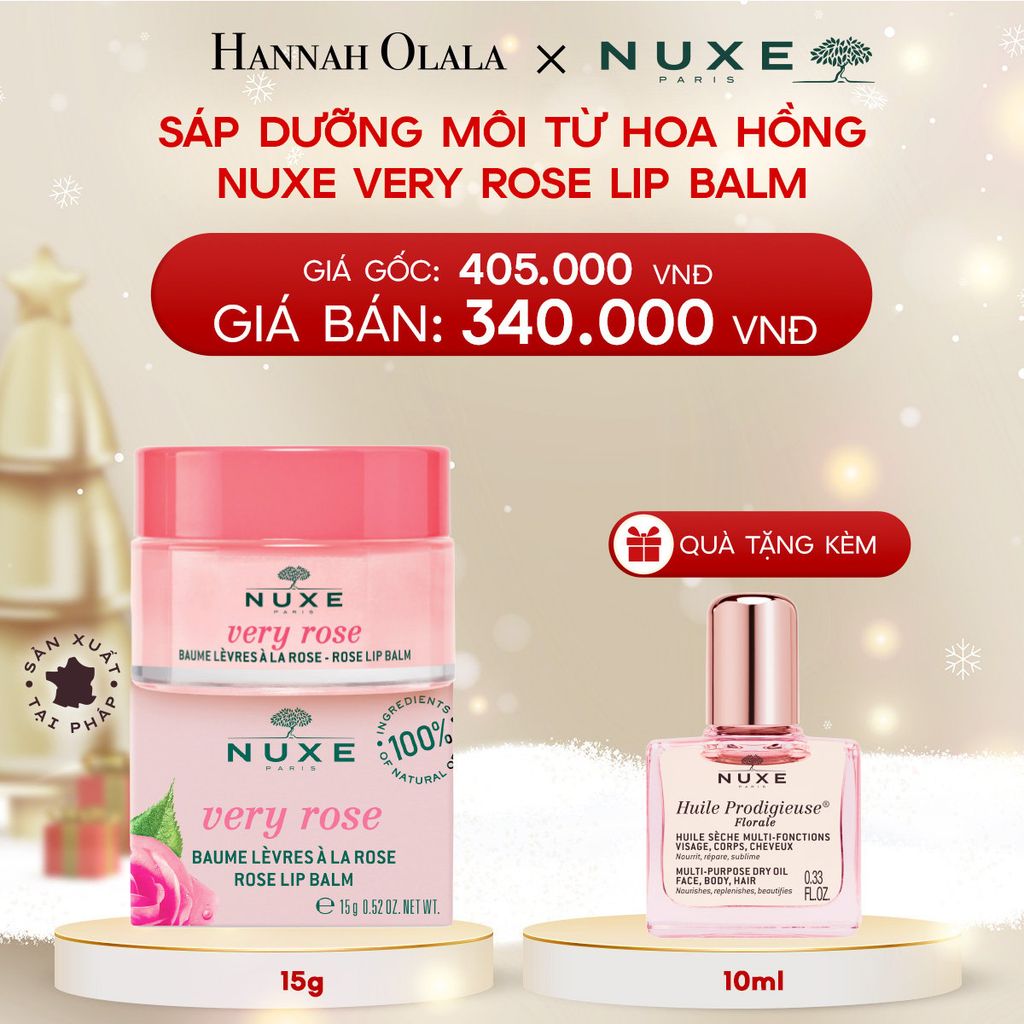  A144_DEAL 8: SÁP DƯỠNG MÔI HOA HỒNG NUXE LIP BALM 15G 