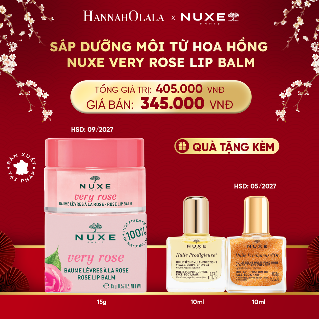  DEAL 8: SÁP DƯỠNG MÔI HOA HỒNG NUXE LIP BALM 15G 