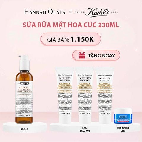  E864_DEAL 5: SỮA RỬA MẶT HOA CÚC KIEHL'S CALENDULA DEEP CLEANSING FOAMING FACE WASH 230ML 