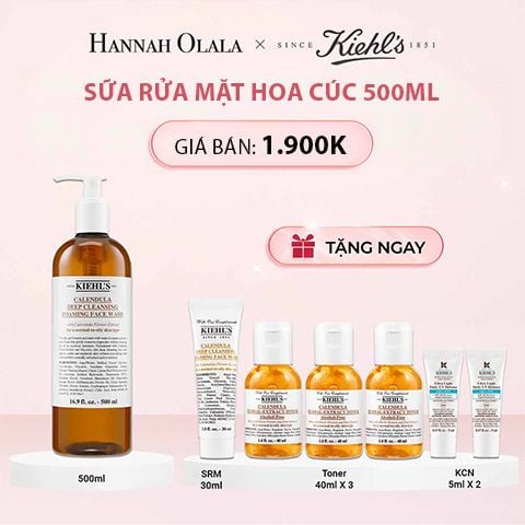  E863_DEAL 4: SỮA RỬA MẶT HOA CÚC KIEHL'S CALENDULA DEEP CLEANSING FOAMING FACE WASH 500ML 