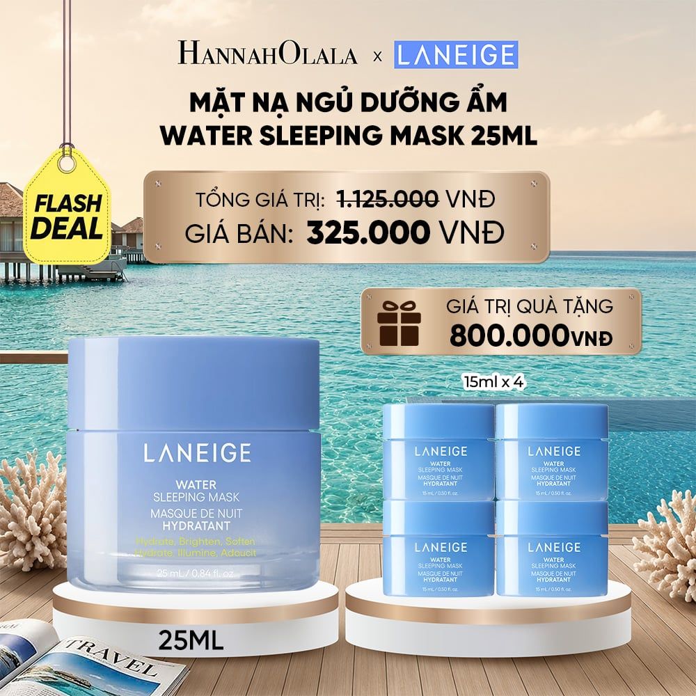  [FLASH DEAL] MẶT NẠ NGỦ DƯỠNG ẨM DƯỠNG SÁNG DA PHIÊN BẢN CẢI TIẾN LANEIGE WATER SLEEPING MASK 25ML 