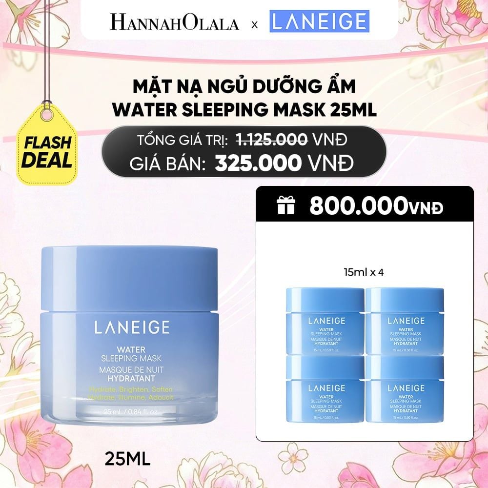  [FLASH DEAL] MẶT NẠ NGỦ DƯỠNG ẨM DƯỠNG SÁNG DA PHIÊN BẢN CẢI TIẾN LANEIGE WATER SLEEPING MASK 25ML 