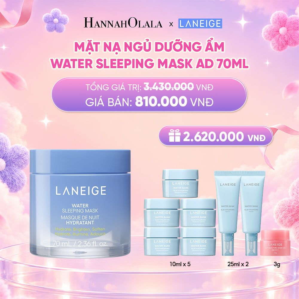  DEAL 14: [PHIÊN BẢN CẢI TIẾN] MẶT NẠ NGỦ DƯỠNG ẨM LANEIGE WATER SLEEPING MASK AD 70ML_ A74 