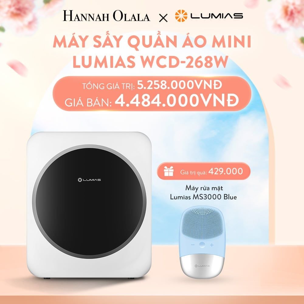  A491_DEAL 3: MÁY SẤY QUẦN ÁO MINI LUMIAS WCD-268W 