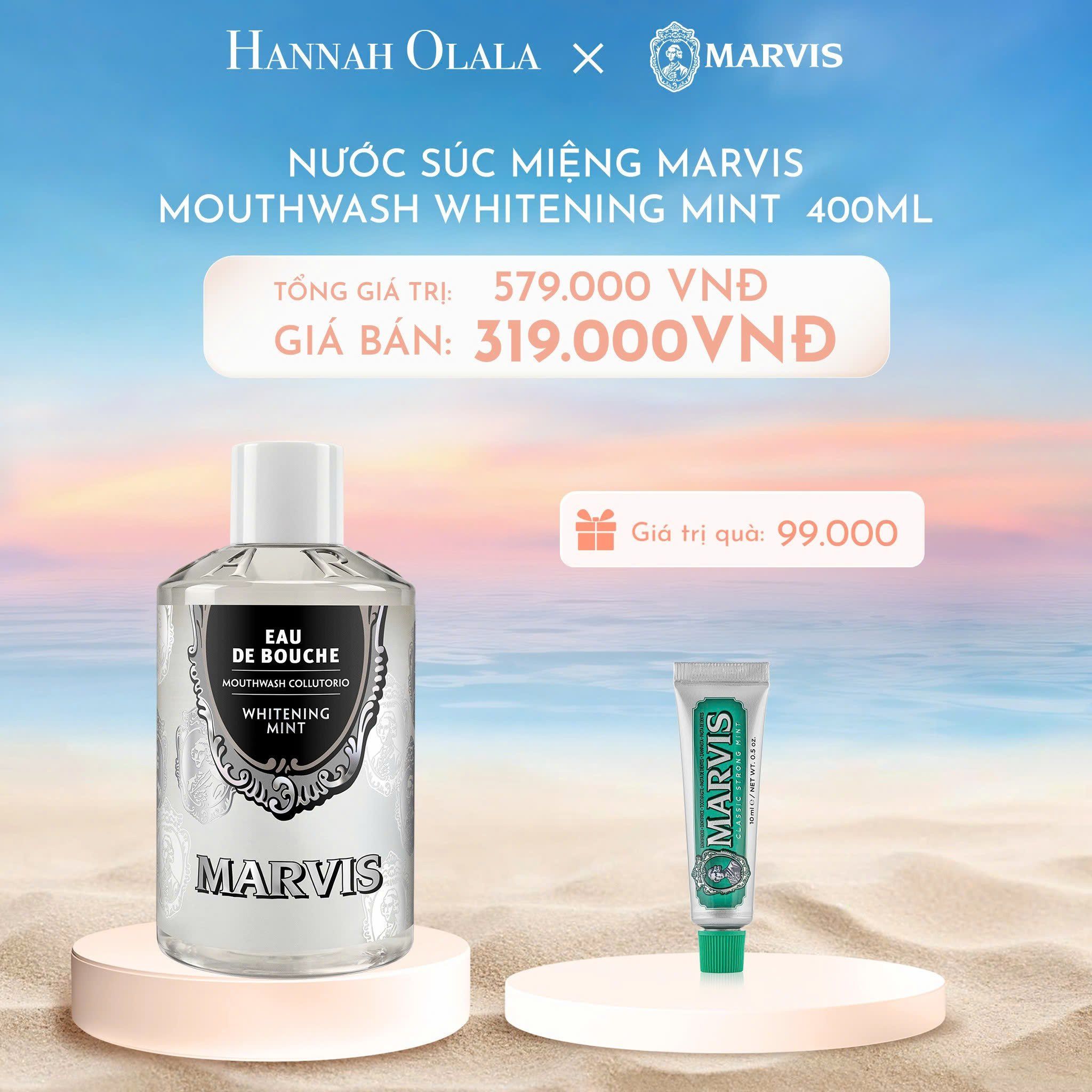  C175_DEAL 1: NƯỚC SÚC MIỆNG MARVIS MOUTHWASH 400ML 