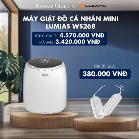  M82_DEAL 43: MÁY GIẶT ĐỒ CÁ NHÂN MINI LUMIAS WS268 
