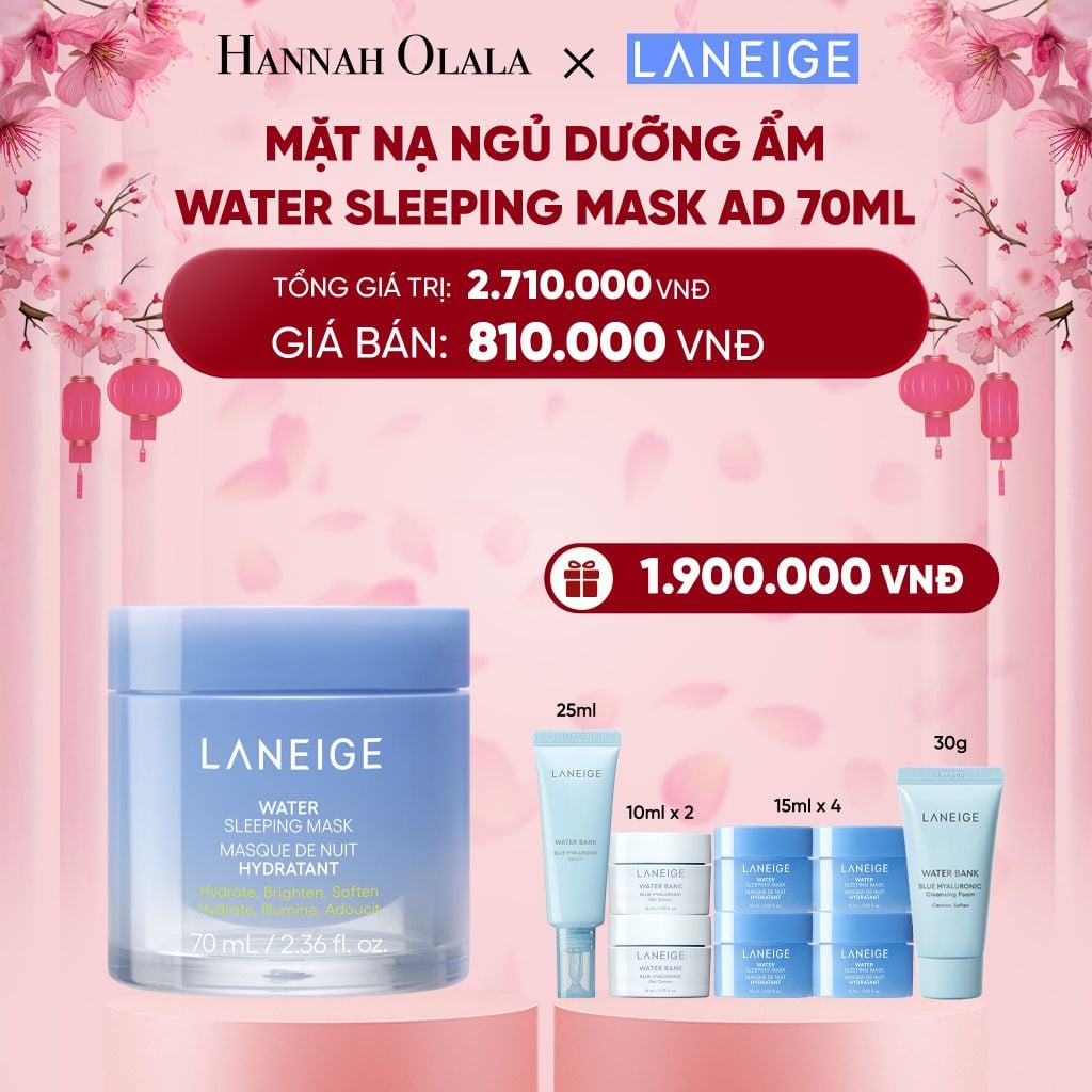  DEAL 13: [PHIÊN BẢN CẢI TIẾN] MẶT NẠ NGỦ DƯỠNG ẨM LANEIGE WATER SLEEPING MASK AD 70ML 