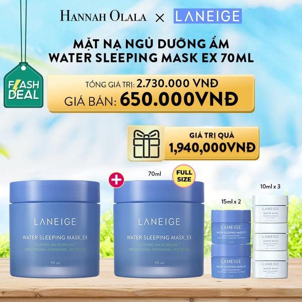  D5_[FLASH DEAL 1]: MUA 1 TẶNG 1 MẶT NẠ NGỦ DƯỠNG ẨM LANEIGE WATER SLEEPING MASK EX 70ML 