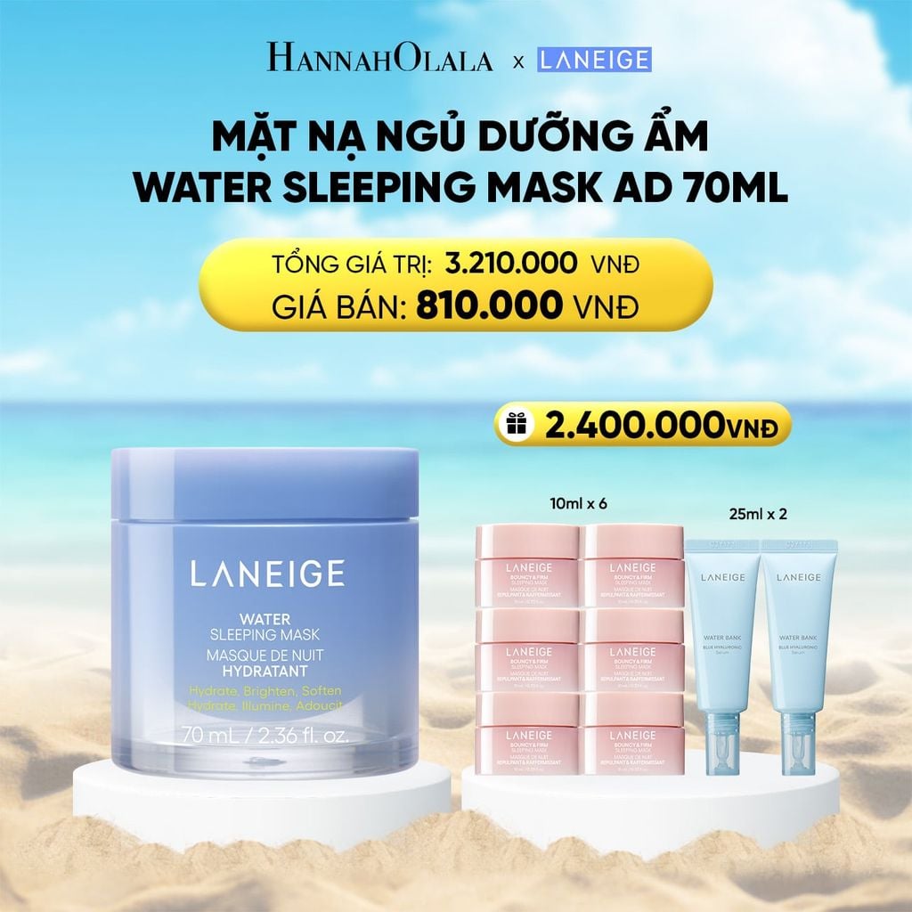  [PHIÊN BẢN CẢI TIẾN] MẶT NẠ NGỦ DƯỠNG ẨM LANEIGE WATER SLEEPING MASK AD 70ML 