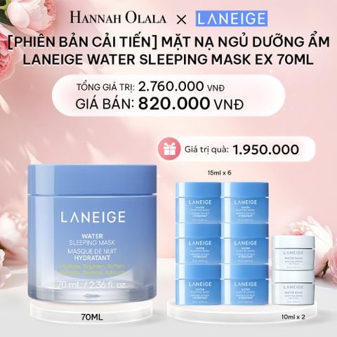  E131: DEAL 13: [PHIÊN BẢN CẢI TIẾN] MẶT NẠ NGỦ DƯỠNG ẨM LANEIGE WATER SLEEPING MASK EX 70ML - [GIAO HÀNG TỪ 03/10] 