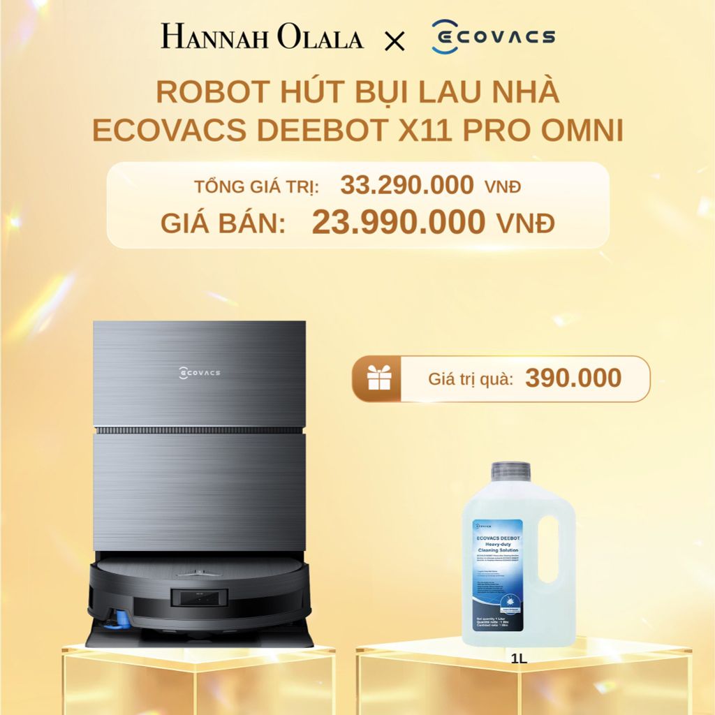  C1456_DEAL 9: ROBOT HÚT BỤI LAU NHÀ ECOVACS DEEBOT X11 PRO OMNI 