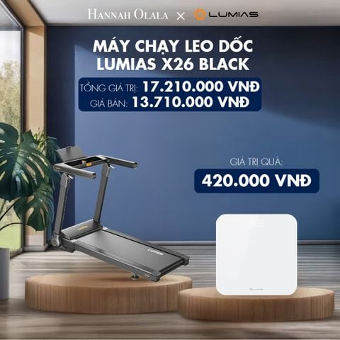  M84_DEAL 45: MÁY CHẠY LEO DỐC LUMIAS X26 BLACK 