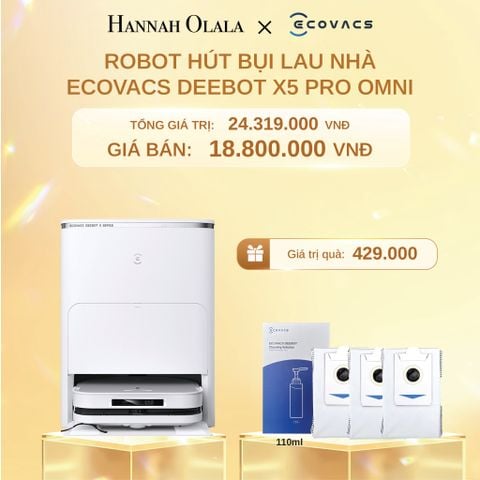  C1449_DEAL 2: ROBOT HÚT BỤI LAU NHÀ ECOVACS DEEBOT X5 PRO OMNI 