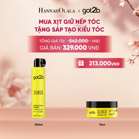  MUA 1 CHAI XỊT GIỮ NÊP TÓC GOT2B HAIRSPRAY MÀU VÀNG TẶNG 1 TUÝP GEL TẠO KIỂU TÓC GOT2B GLUED GEL 