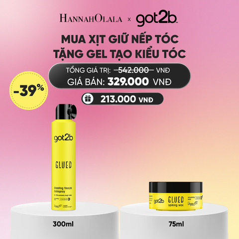  MUA 1 CHAI XỊT GIỮ NẾP TÓC GOT2B HAIRSPRAY MÀU VÀNG TẶNG 1 HỦ GEL TẠO KIỂU TÓC GOT2B SPIKING WAX_A1492 