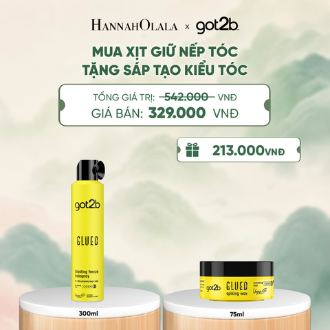  MUA 1 CHAI XỊT GIỮ NẾP TÓC GOT2B HAIRSPRAY MÀU VÀNG TẶNG 1 HỦ GEL TẠO KIỂU TÓC GOT2B SPIKING WAX - A385 