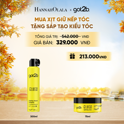  MUA 1 CHAI XỊT GIỮ NẾP TÓC GOT2B HAIRSPRAY MÀU VÀNG TẶNG 01 HỦ GEL TẠO KIỂU TÓC GOT2B SPIKING WAX - E1167 