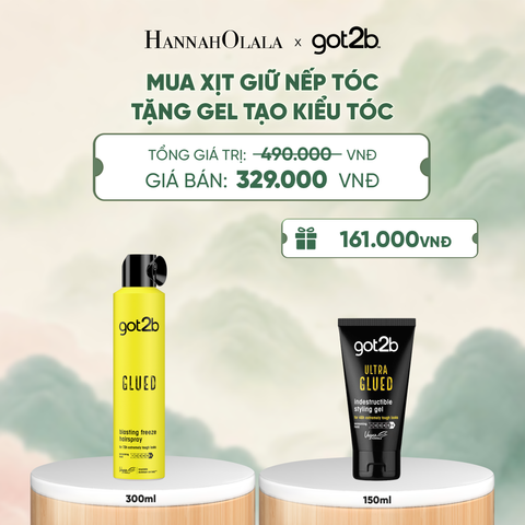  MUA 1 CHAI XỊT GIỮ NÊP TÓC GOT2B HAIRSPRAY MÀU VÀNG TẶNG 1 TUÝP GEL TẠO KIỂU TÓC GOT2B GLUED GEL - A384 