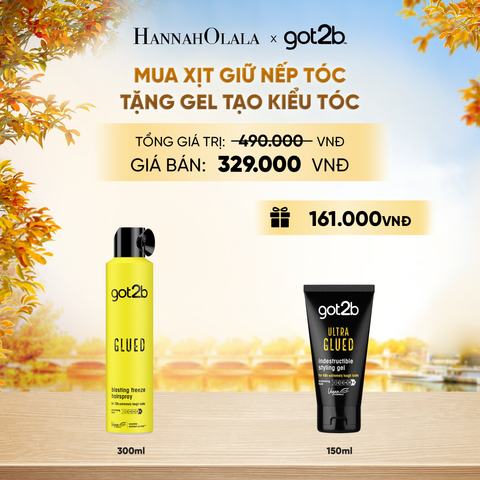  MUA 1 CHAI XỊT GIỮ NÊP TÓC GOT2B HAIRSPRAY MÀU VÀNG TẶNG 01 TUÝP GEL TẠO KIỂU TÓC GOT2B GLUED GEL - E1166 