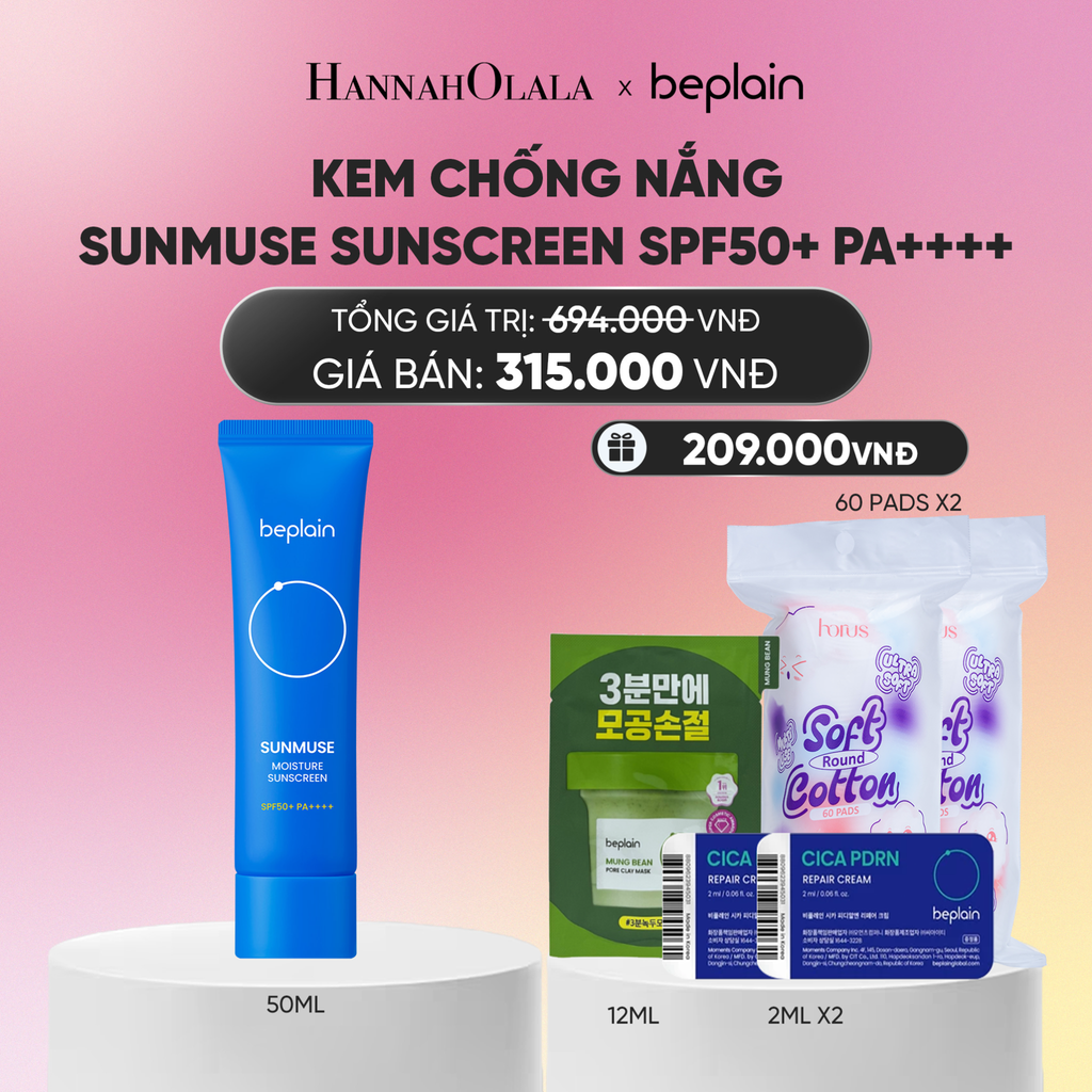  KEM CHỐNG NẮNG BEPLAIN SUNMUSE SUNSCREEN SPF50+ PA++++ 50ML PHÂN LOẠI BẤT KÌ_A2154 
