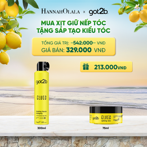  MUA 1 CHAI XỊT GIỮ NẾP TÓC GOT2B HAIRSPRAY MÀU VÀNG TẶNG 1 HỦ GEL TẠO KIỂU TÓC GOT2B SPIKING WAX 