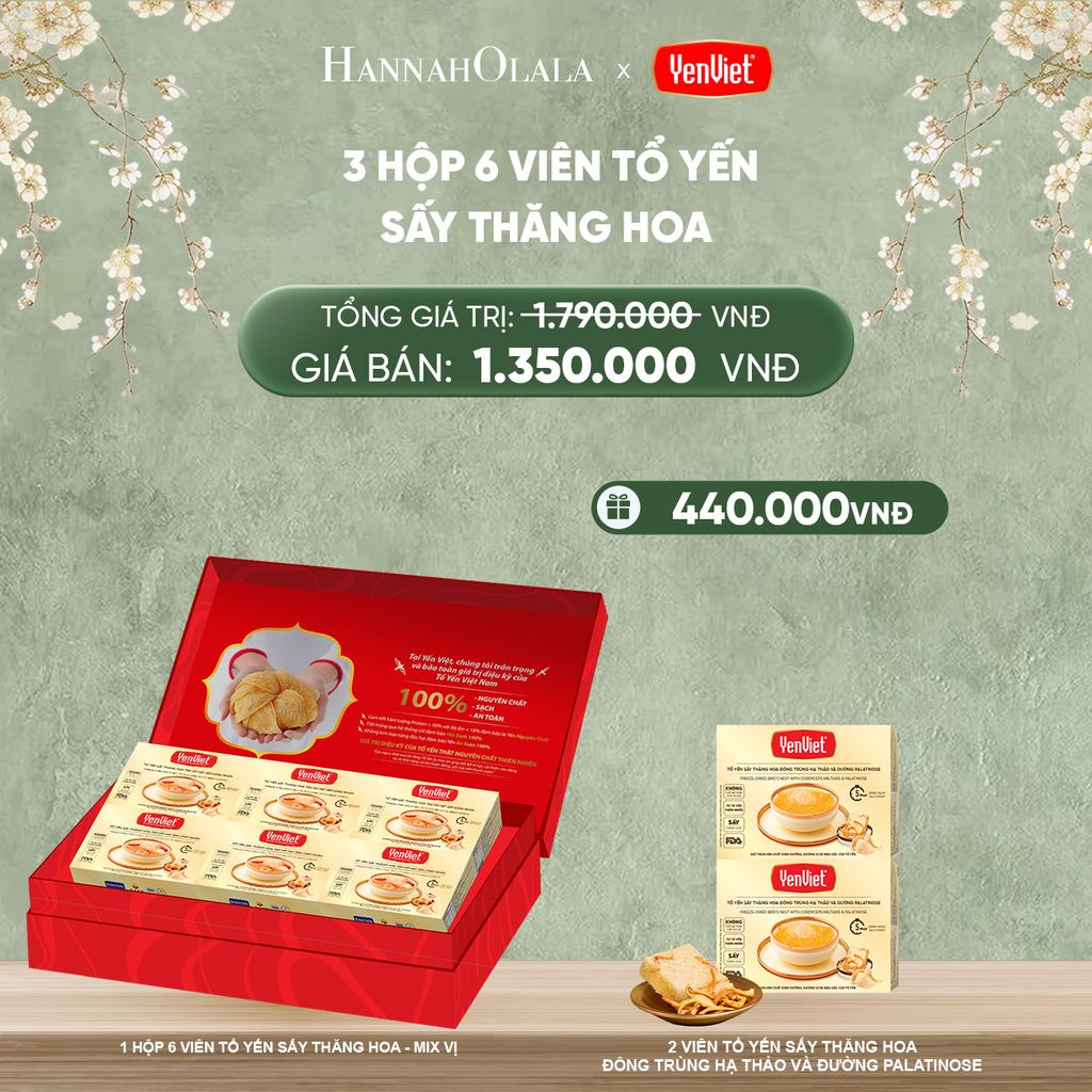  DEAL 3: 1 HỘP 6 VIÊN YẾN SẤY THĂNG HOA 