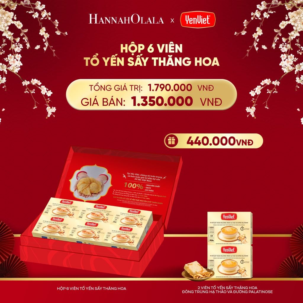  DEAL 3: 1 HỘP 6 VIÊN YẾN SẤY THĂNG HOA 