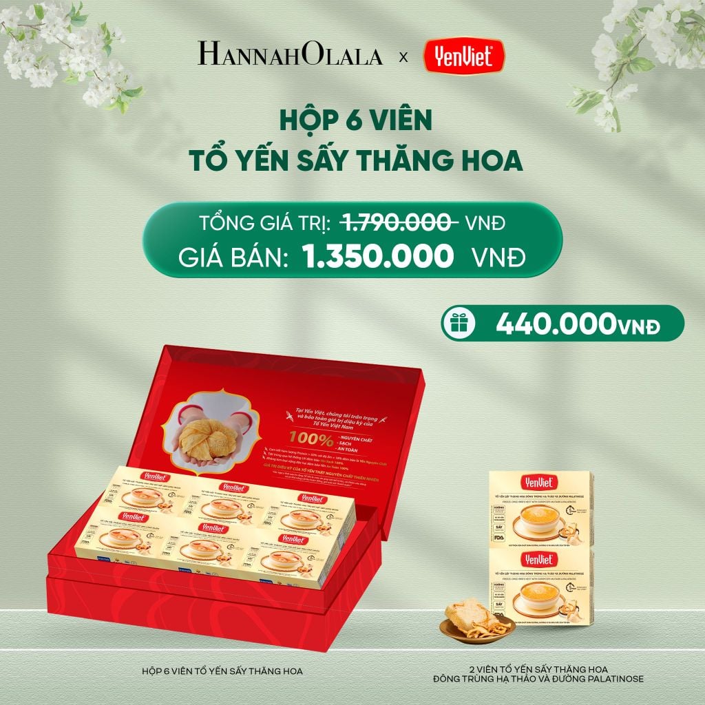  DEAL 3: 1 HỘP 6 VIÊN YẾN SẤY THĂNG HOA 