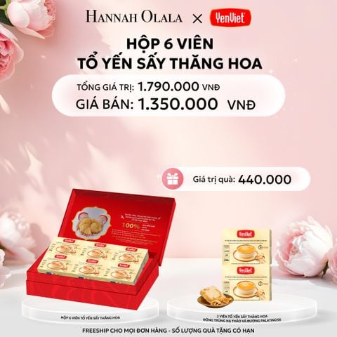  E324: DEAL 3: 1 HỘP 6 VIÊN YẾN SẤY THĂNG HOA 