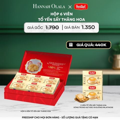  DEAL 3: 1 HỘP 6 VIÊN YẾN SẤY THĂNG HOA 