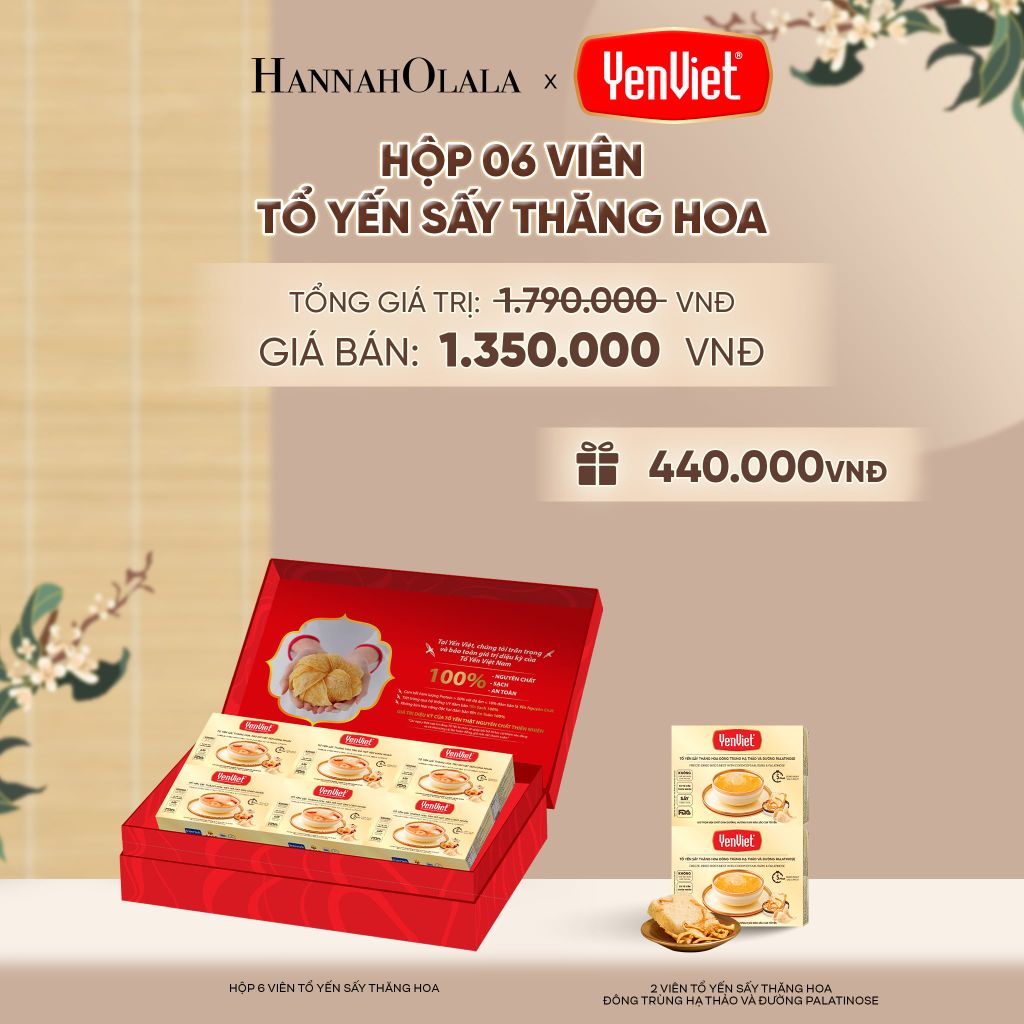  1 HỘP 6 VIÊN YẾN SẤY THĂNG HOA - A1342 