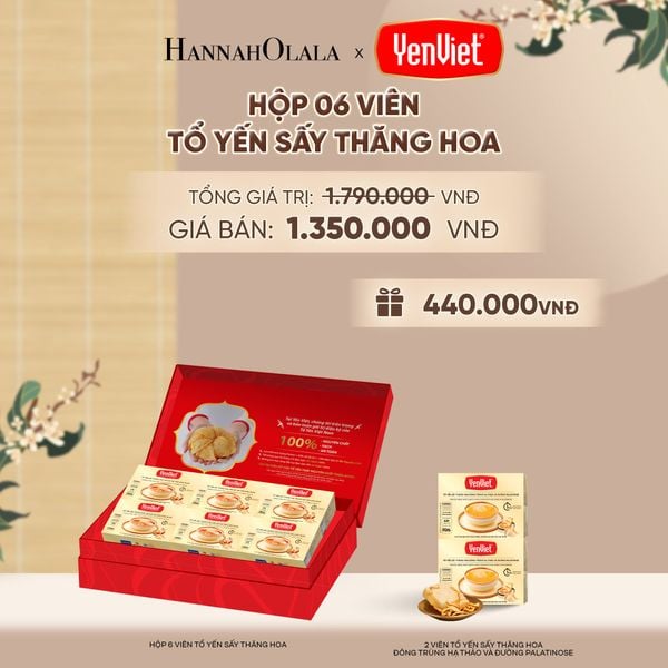  1 HỘP 6 VIÊN YẾN SẤY THĂNG HOA - A1342 
