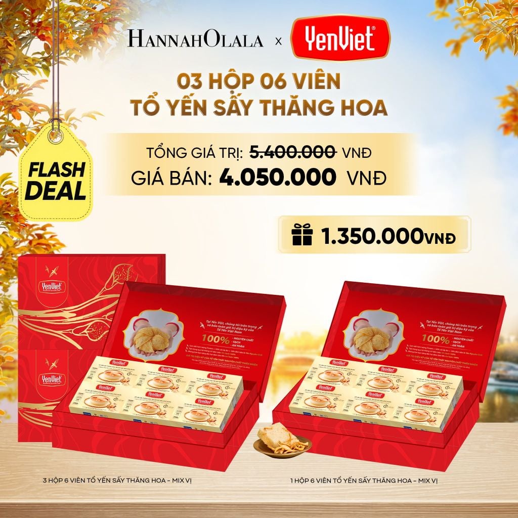  3 HỘP 6 VIÊN YẾN SẤY THĂNG HOA - FLASH DEAL 3 - E1849 