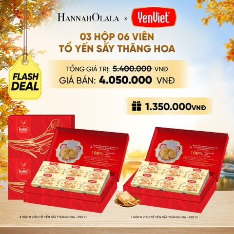  3 HỘP 6 VIÊN YẾN SẤY THĂNG HOA - FLASH DEAL 3 - E1849 
