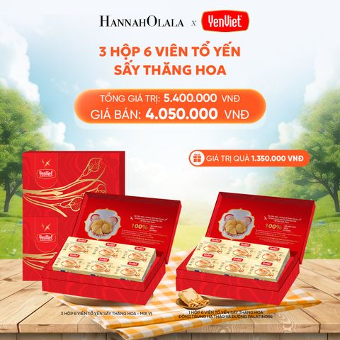  FLASH DEAL 3: 3 HỘP 6 VIÊN YẾN SẤY THĂNG HOA 