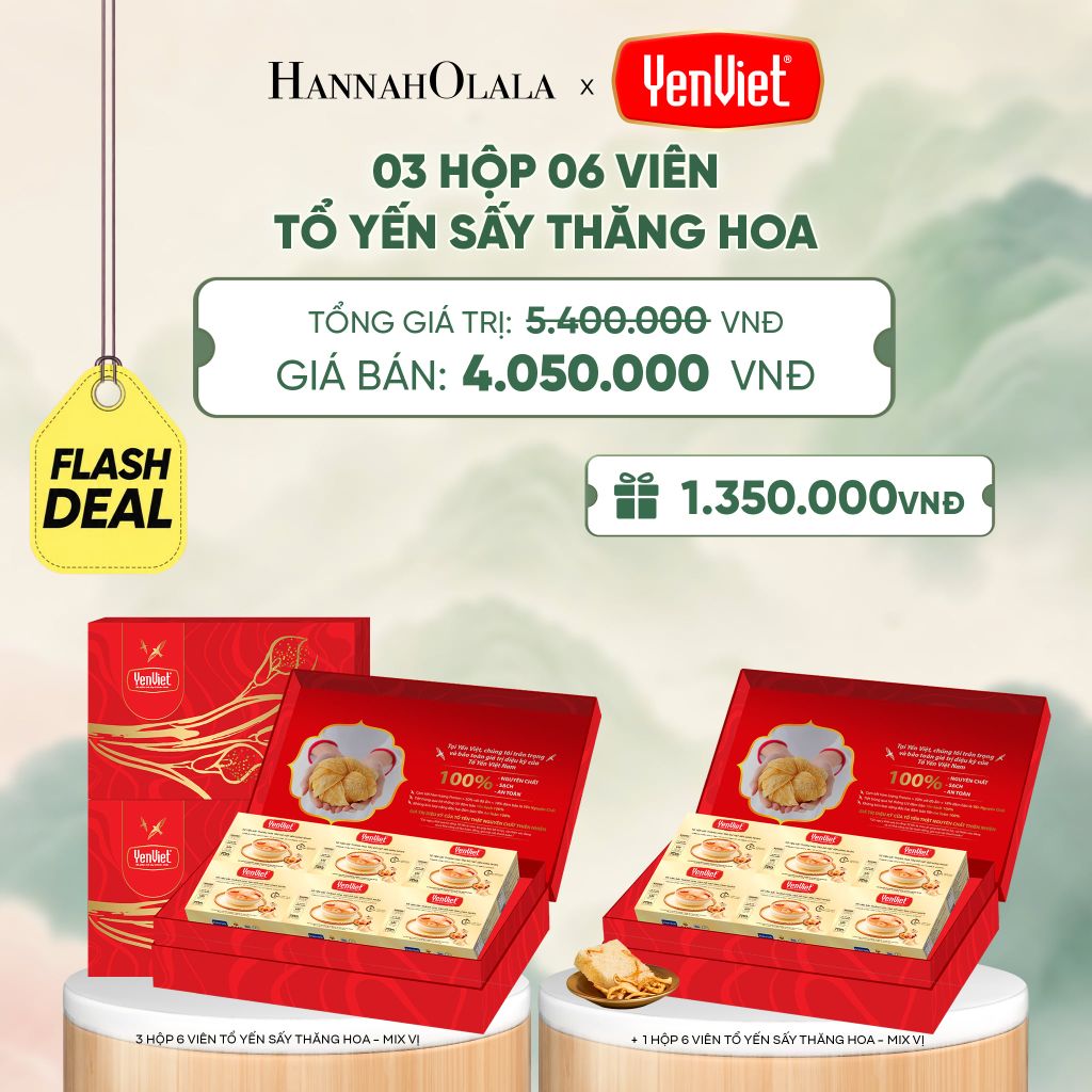  3 HỘP 6 VIÊN YẾN SẤY THĂNG HOA - FLASH DEAL 3 - A1733 