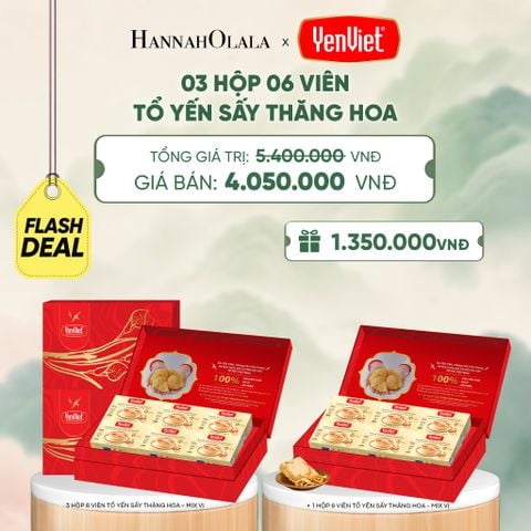  3 HỘP 6 VIÊN YẾN SẤY THĂNG HOA - FLASH DEAL 3 - A1733 