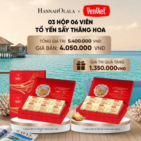  [FLASH SALE] 3 HỘP 6 VIÊN YẾN SẤY THĂNG HOA_ D581 
