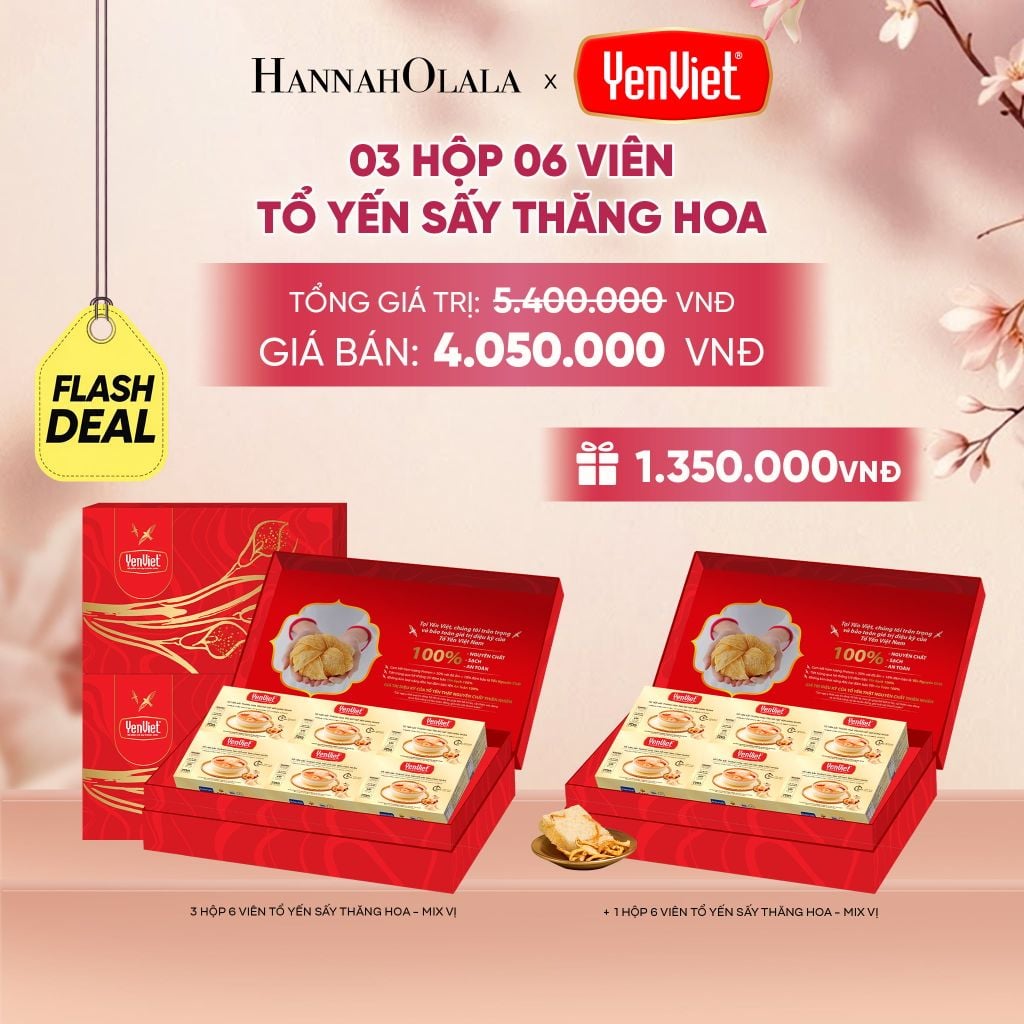  [FLASH SALE] 3 HỘP 6 VIÊN YẾN SẤY THĂNG HOA - A426 