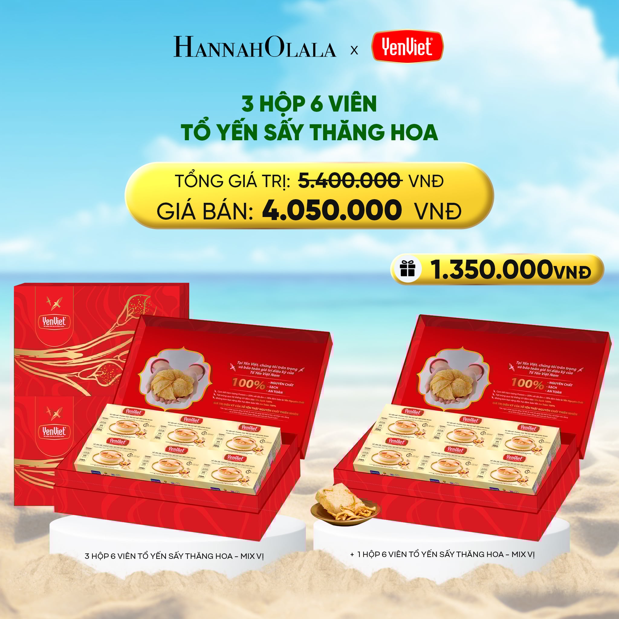 Hộp Yến Sấy Thăng Hoa 6 Viên