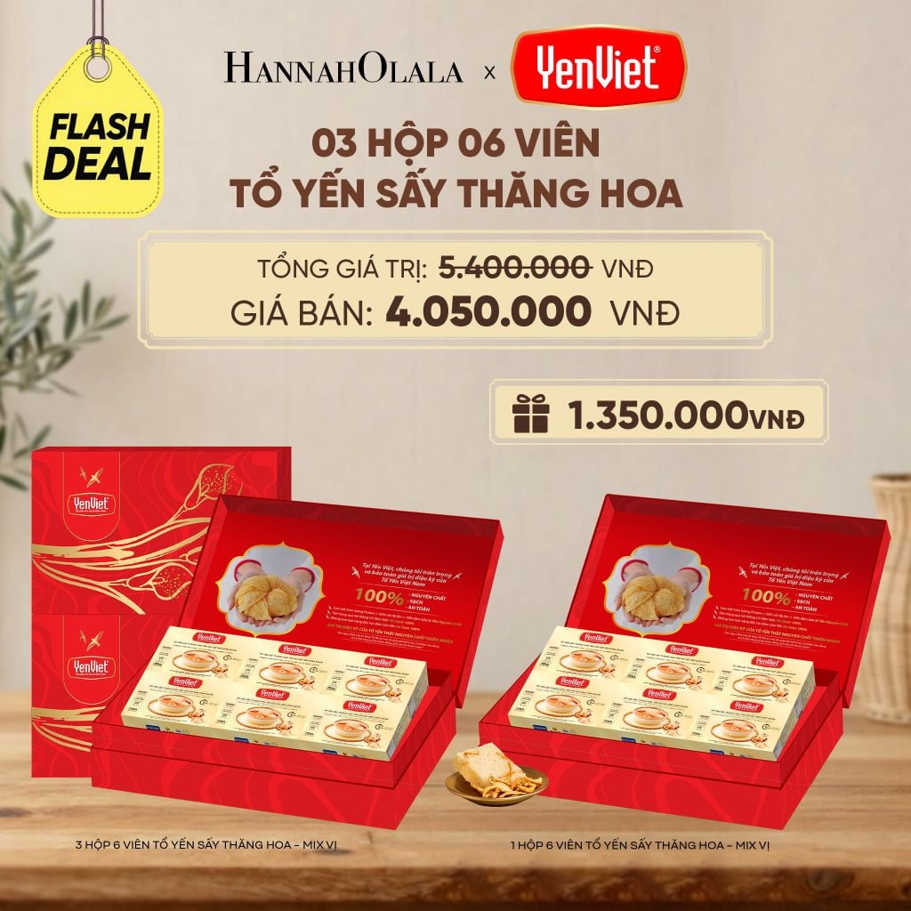  3 HỘP 6 VIÊN YẾN SẤY THĂNG HOA - FLASH DEAL 3 - D261 
