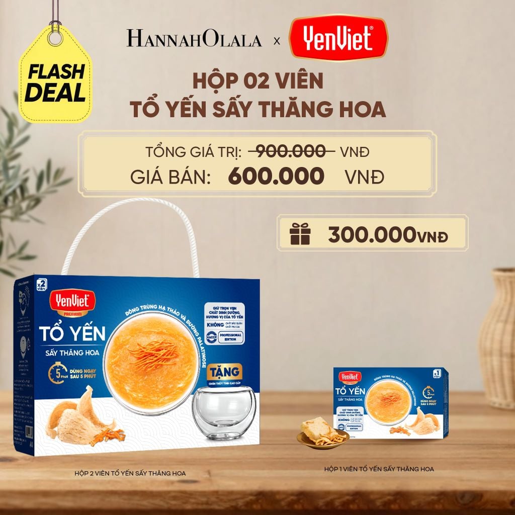  1 HỘP 2 VIÊN YẾN SẤY THĂNG HOA - PALATINOSE - FLASH DEAL 4 - D262 