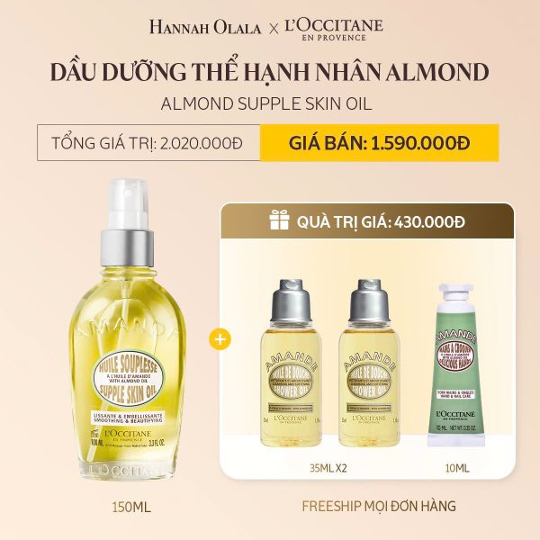  D25_DEAL 20: DẦU DƯỠNG THỂ HẠNH NHÂN ALMOND 100ML 