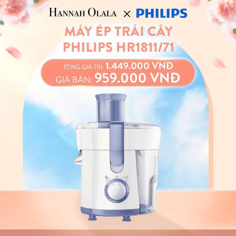  A658_DEAL 9: MÁY ÉP TRÁI CÂY PHILIPS HR1811/71 