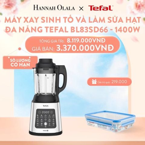  A857_DEAL 15: MÁY XAY SINH TỐ VÀ LÀM SỮA HẠT ĐA NĂNG TEFAL BL83SD66 - 1400W 